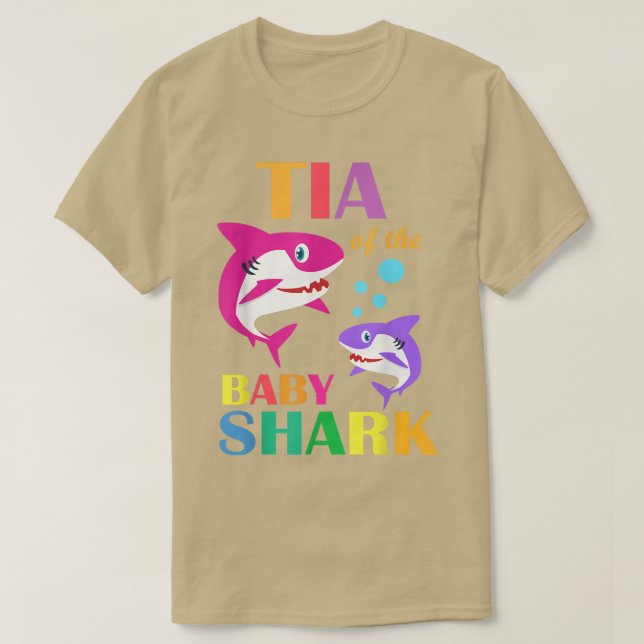 Tia Of The Baby Birthday Shark Tia Shark Mothers D T-Shirt (Design Front)