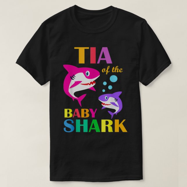 Tia Of The Baby Birthday Shark Tia Shark Mother's  T-Shirt (Design Front)