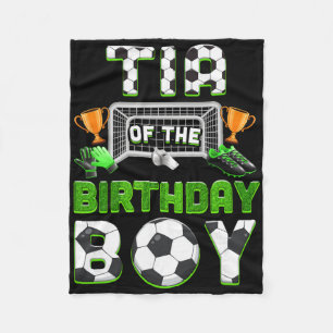Tia Of The Birthday Boy Soccer Family Matching Par Fleece Blanket