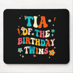 Tia Of The Birthday Twins Boys Girls Party Retro B Mouse Pad
