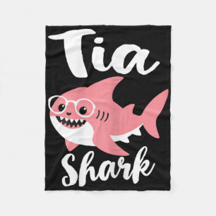 Tia Shark Mother's Day Grandma Funny Fleece Blanket