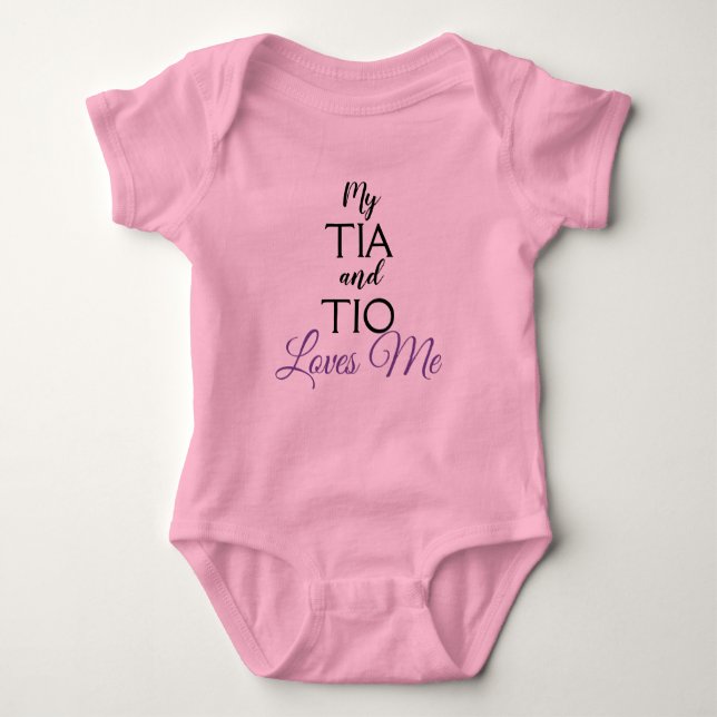 Tia & Tio (Auntie & Uncle) Loves Me baby Bodysuit (Front)
