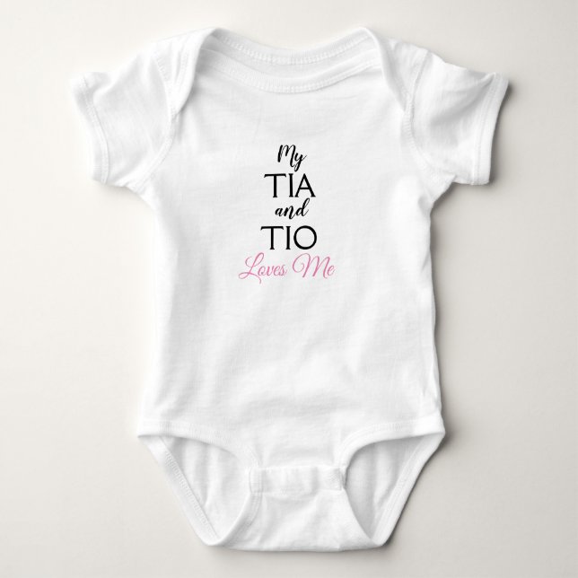 Tia & Tio (Auntie & Uncle) Loves Me baby Bodysuit (Front)