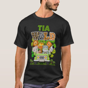 Tia Wild Zoo Theme Birthday Truck Safari Jungle Ma T-Shirt