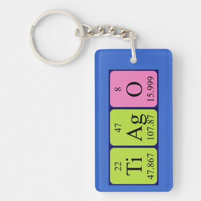 Tiago periodic table name keyring (Front)