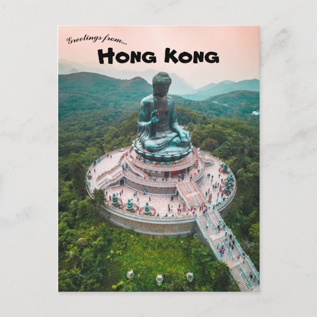 Tian Tan Buddha Hong Kong Postcard (Front)