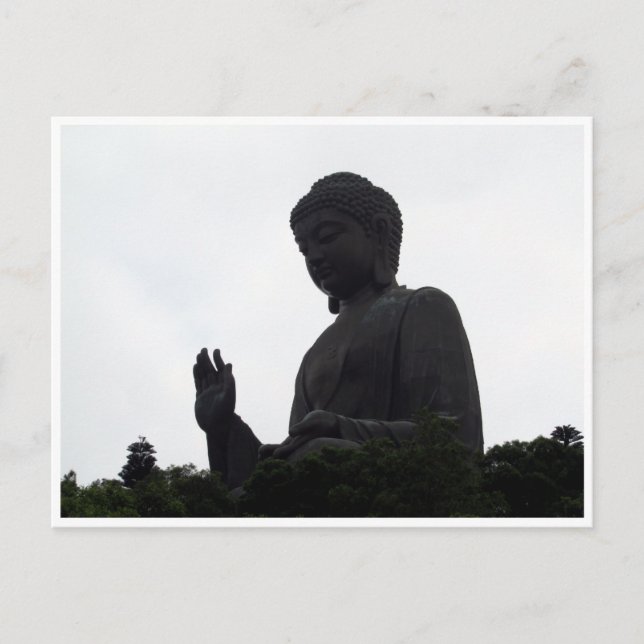 tian tan buddha silhouette postcard (Front)