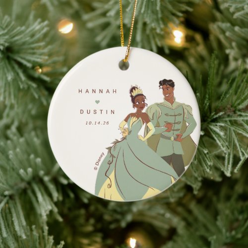 Tiana and Naveen Wedding Keepsake  Ceramic Ornament
