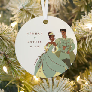 Tiana and Naveen Wedding Keepsake  Metal Ornament