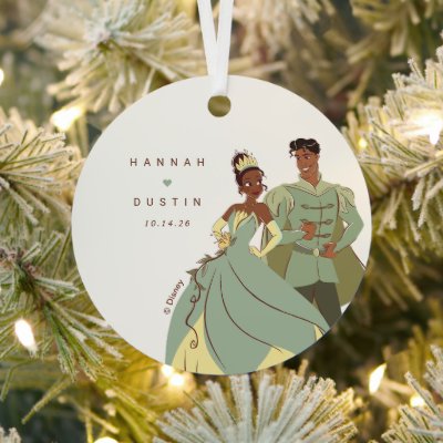 Tiana and Naveen Wedding Keepsake  Metal Ornament