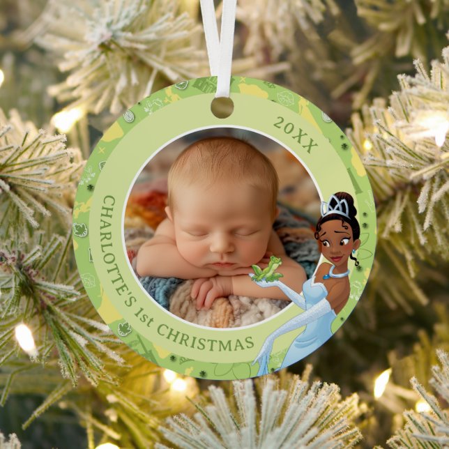 Tiana and the Frog Prince Photo Metal Ornament (Insitu)