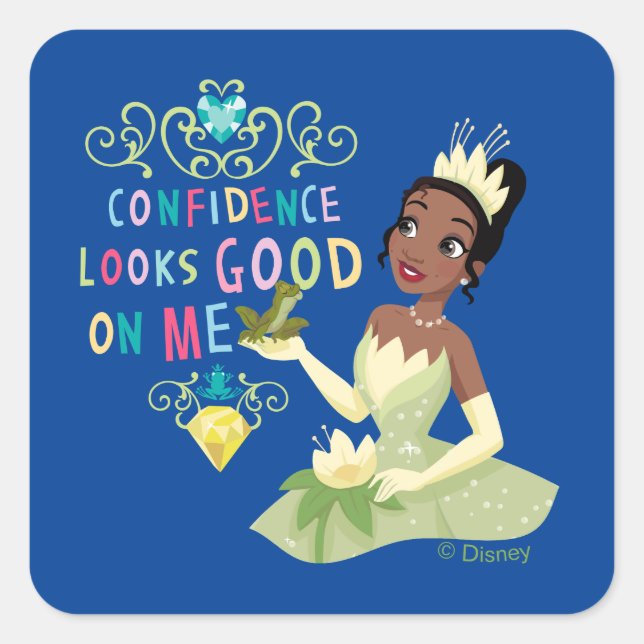 Tiana | Confidence Looking Good On Me Square Sticker (Front)