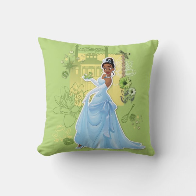 Tiana -  Confident Princess Throw Pillow (Front)
