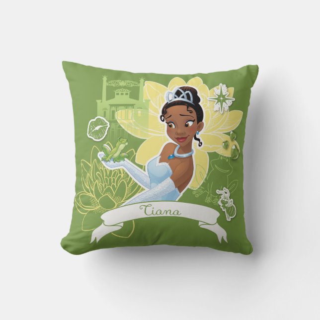 Tiana - Cooking up a Dream Throw Pillow (Front)