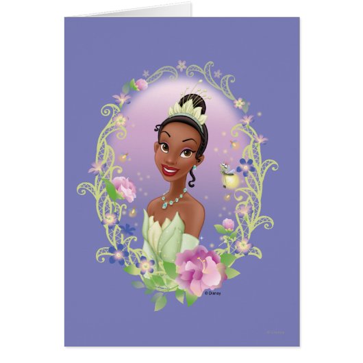 Tiana Flower Frame Purple Cards (Front)