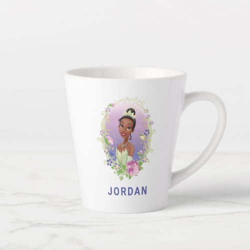 Tiana  Flower Frame Purple Latte Mug