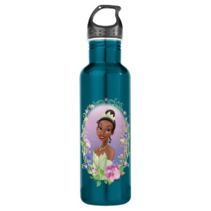 Tiana Flower Frame Purple Stainless Steel Water Bottle