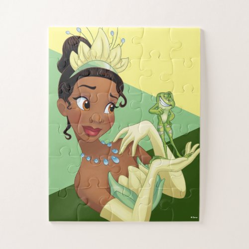 Tiana Holding Up Frog Prince Jigsaw Puzzle