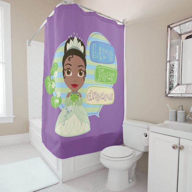 Tiana | Live Your Dreams Shower Curtain (In Situ)