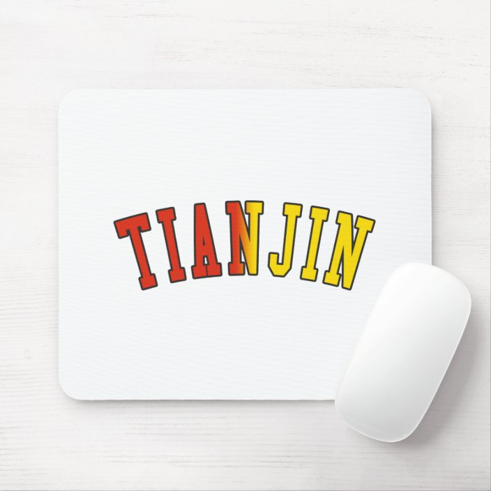 Tianjin in China National Flag Colors Mouse Pad