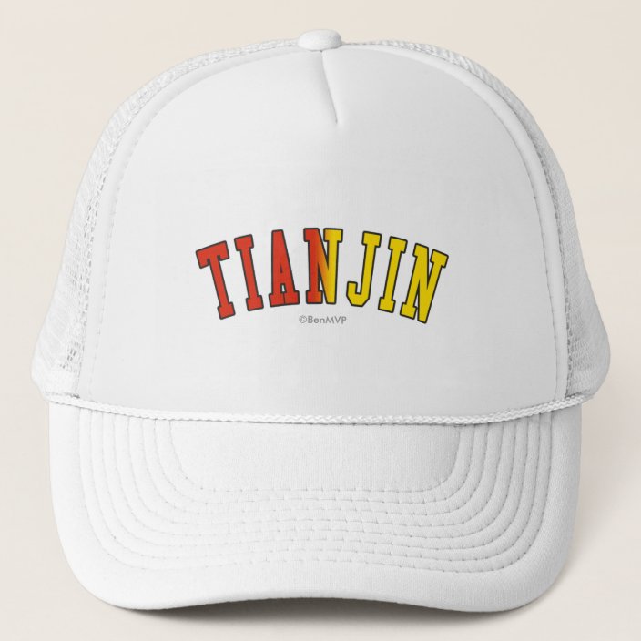 Tianjin in China National Flag Colors Trucker Hat