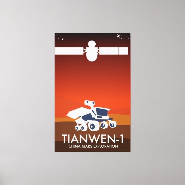 Tianwen-1 China space art Canvas Print (Front)