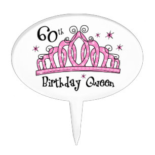 Tiara 60th Birthday Queen LT Cake Topper