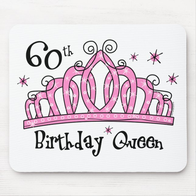 Tiara 60th Birthday Queen LT Mouse Pad (Front)