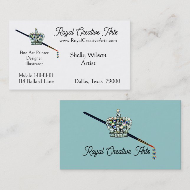 Tiara ARTIST Business Cards (Front/Back)