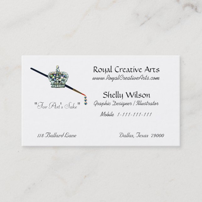 Tiara ARTIST Business Cards (Front)