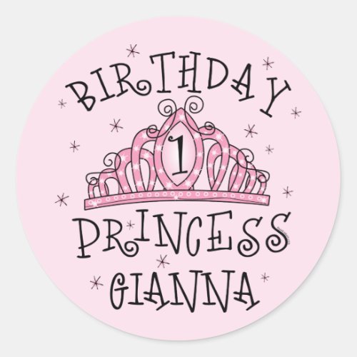 Tiara Birthday Princess Gianna Sticker