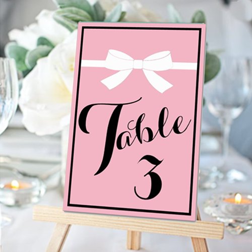 Tiara BRIDE Pink Shower Centerpiece Party Table Number