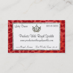 Tiara Cheetah Print Business Card