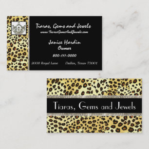 Tiara Cheetah Print Business Cards