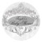 Tiara & Damask Silver Baby Shower Sticker
