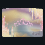 Tiara Glitter Drips Colorful iPad Pro Cover<br><div class="desc">Elegant glitter drips,  and diamonds tiara on colorful background. An elegant and sophisticated design.</div>