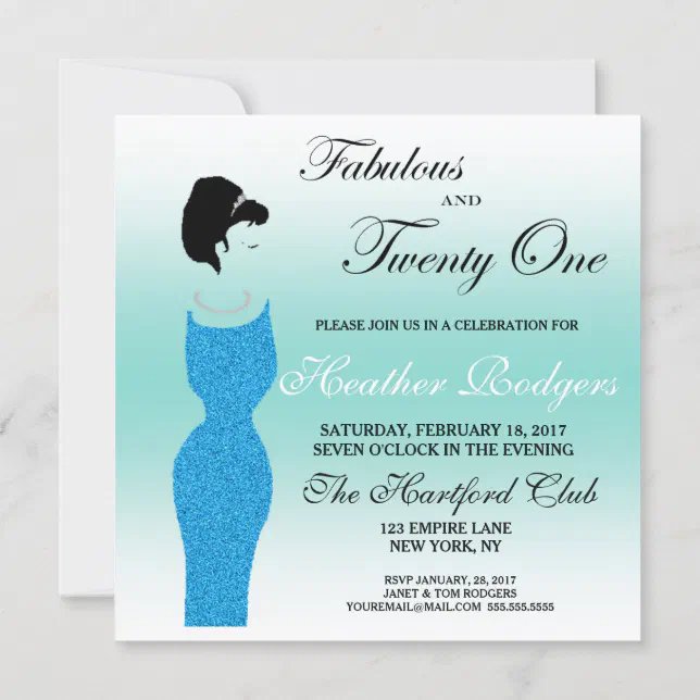 Tiara Party Fabulous And 21 21st Birthday Party Invitation | Zazzle