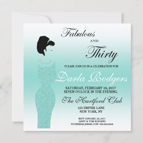 Tiara Party Fabulous And 30 30th Birthday Party Invitation