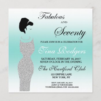 Tiara Party Fabulous And 70 70th Birthday Party Invitation by Ohhhhilovethat at Zazzle