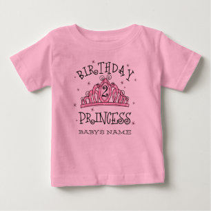 Tiara Princess 2nd Birthday Custom Baby T-Shirt