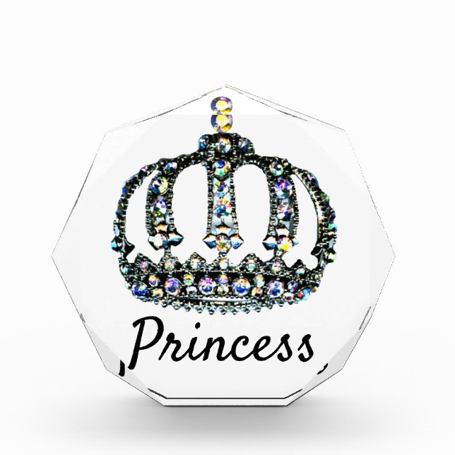 Tiara "Princess" Acrylic Gem Award (Front)