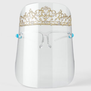 Tiara Princess Diamond Gold Crown Face Shield