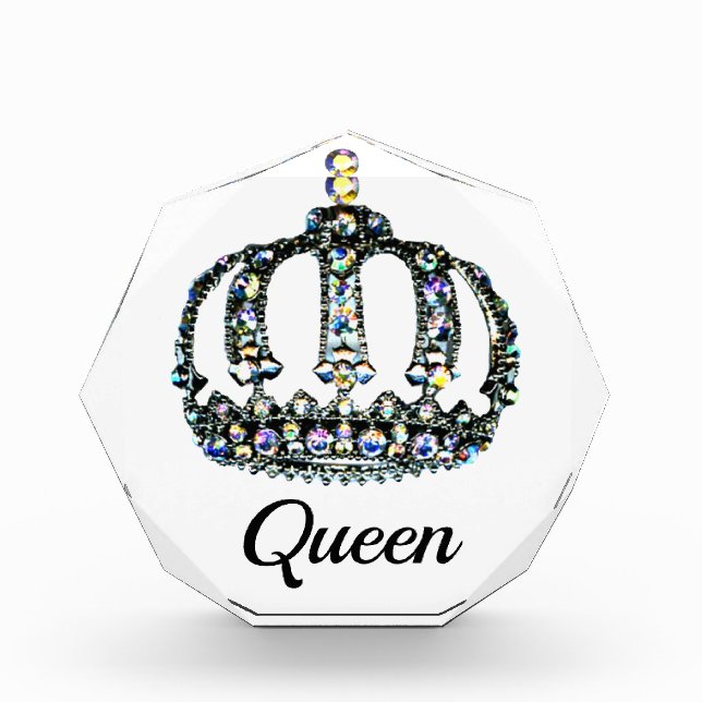 Tiara "Queen" Acrylic Gem Award (Front)