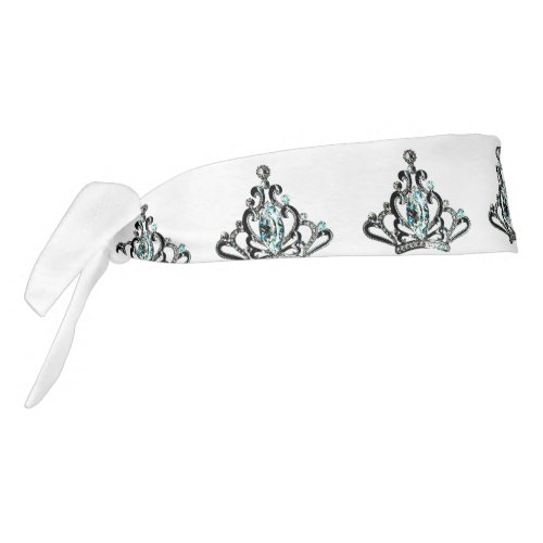 Tiaras in a Row Tie Headband