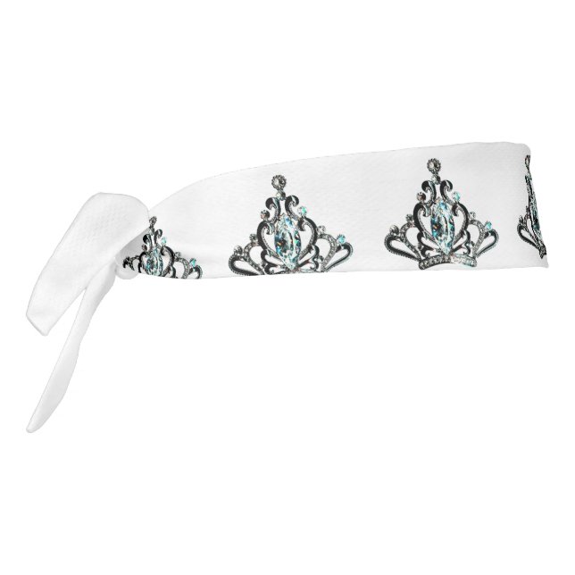 "Tiaras in a Row" Tie Headband (Rotate 270)