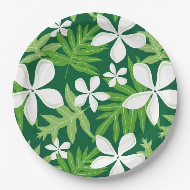 TIARE (GREEN) PAPER PLATES (Front)