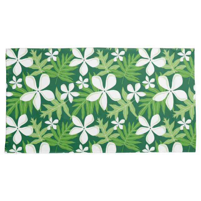 TIARE (GREEN) PILLOW CASE (Front-Right)