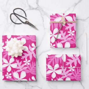 TIARE (HOT PINK) WRAPPING PAPER SHEETS