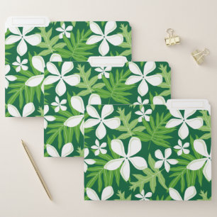TIARE PATTERN IN GREEN FILE FOLDER
