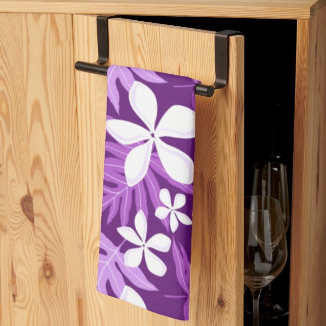 TIARE (PURPLE) KITCHEN TOWEL (Thirds Fold)
